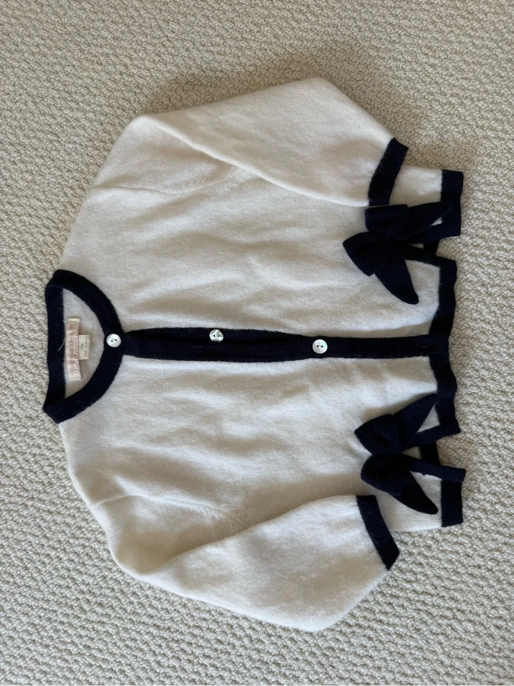 Konges Alette Bow Cardigan Cashmere 18M